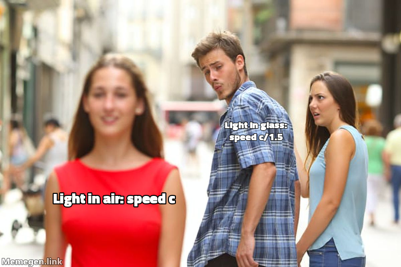 refraction of light explained meme about why does refraction bend light