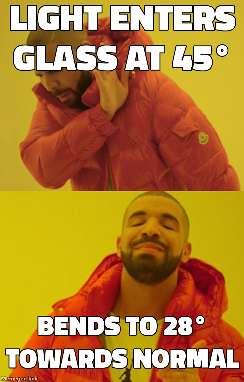 refraction of light explained meme about why does refraction bend light