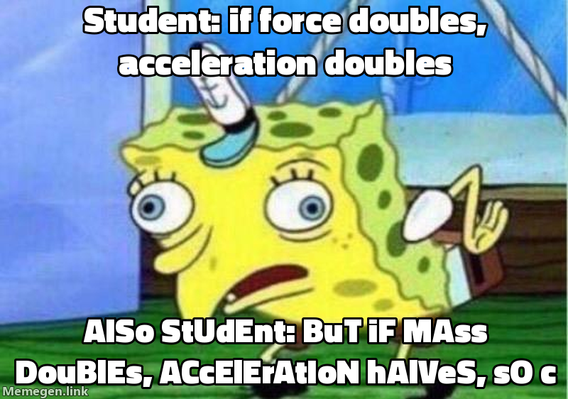Newton's Second Law of Motion meme about Explain Newtons second law with a worked numerical example